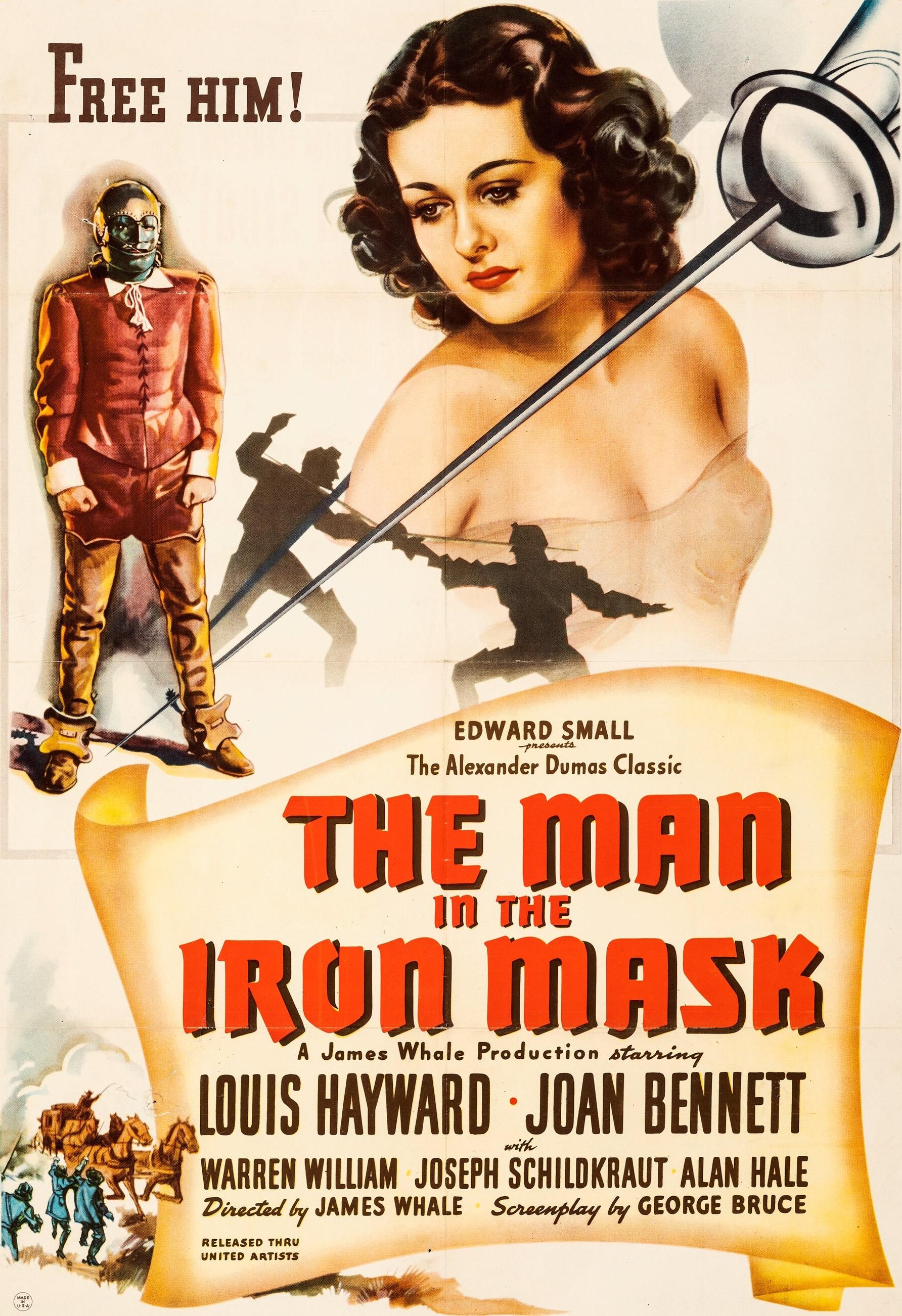 The Man in the Iron Mask poster - similar to Wee Willie Winkie