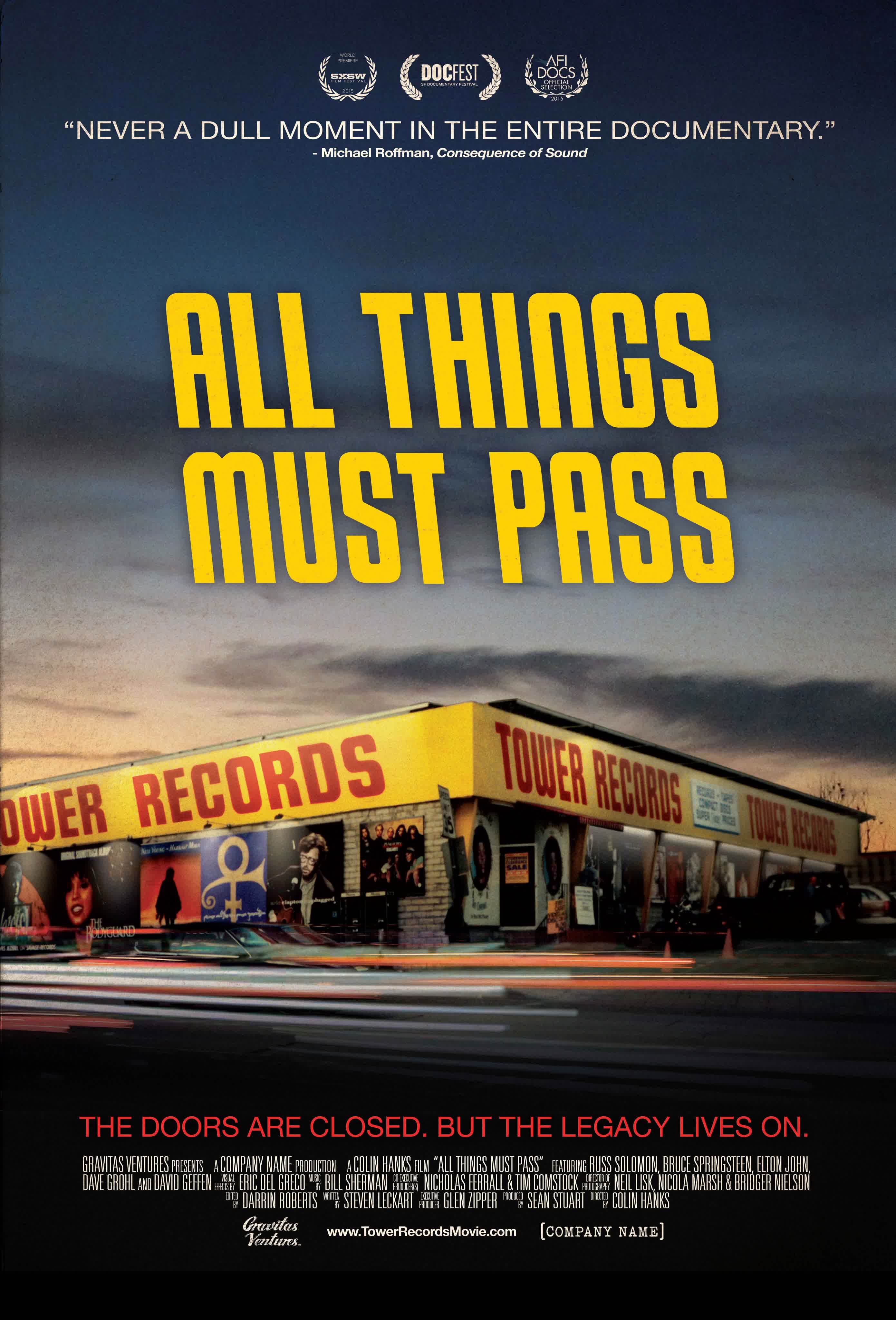 All Things Must Pass poster - similar to The Wave I Ride