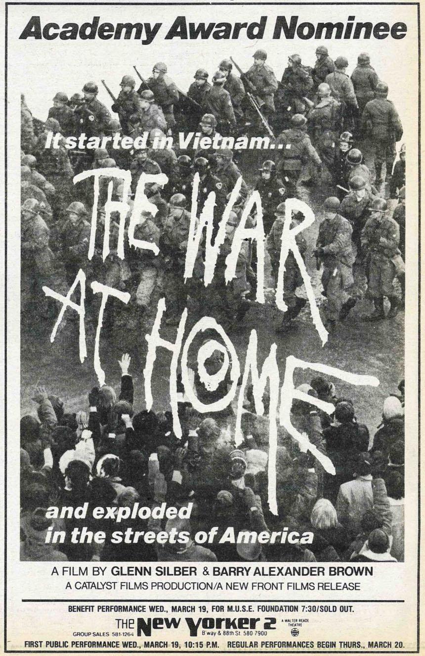 The War at Home poster - similar to Letter from Paris