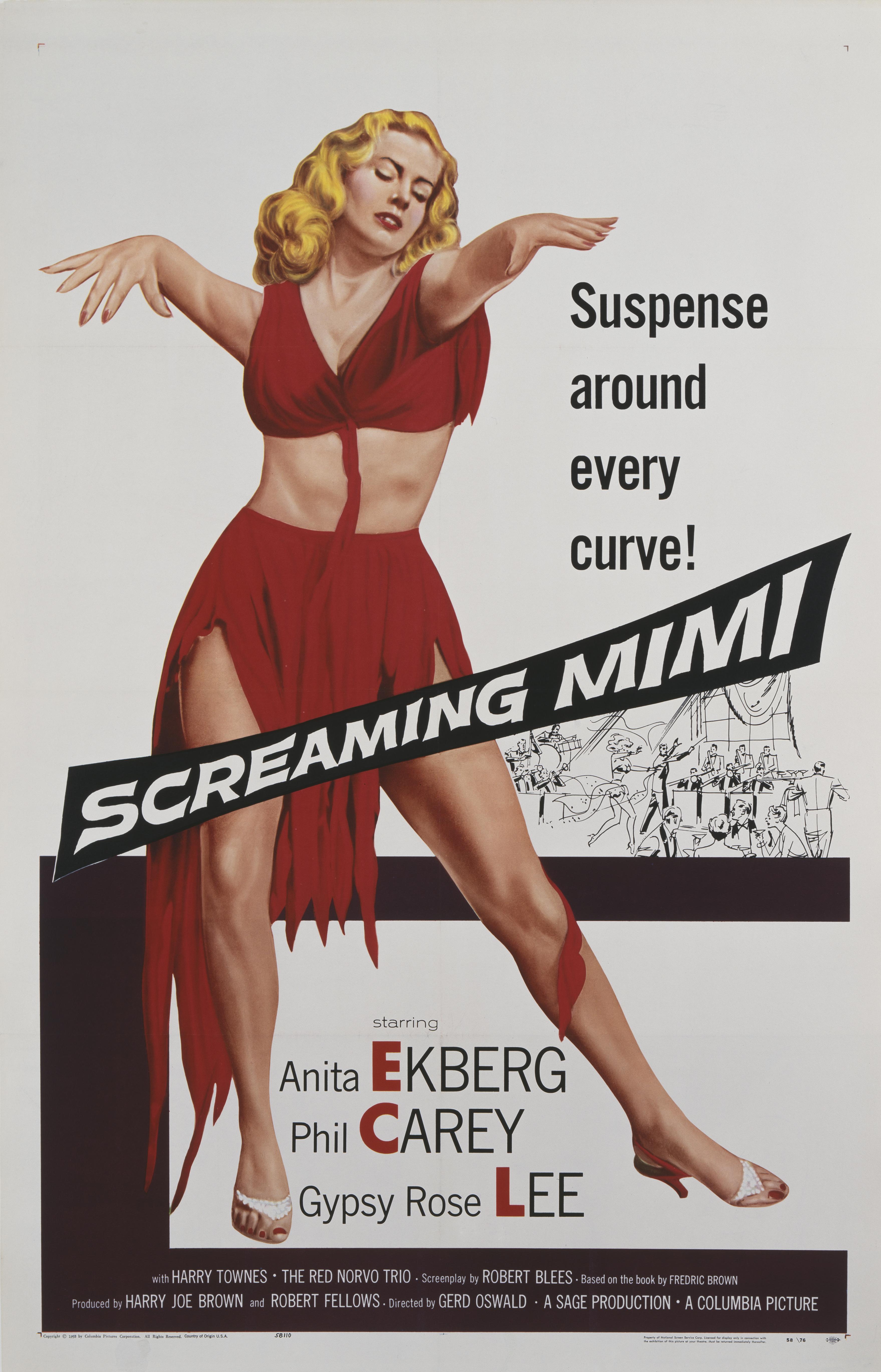 Screaming Mimi poster - similar to The Screaming Skull