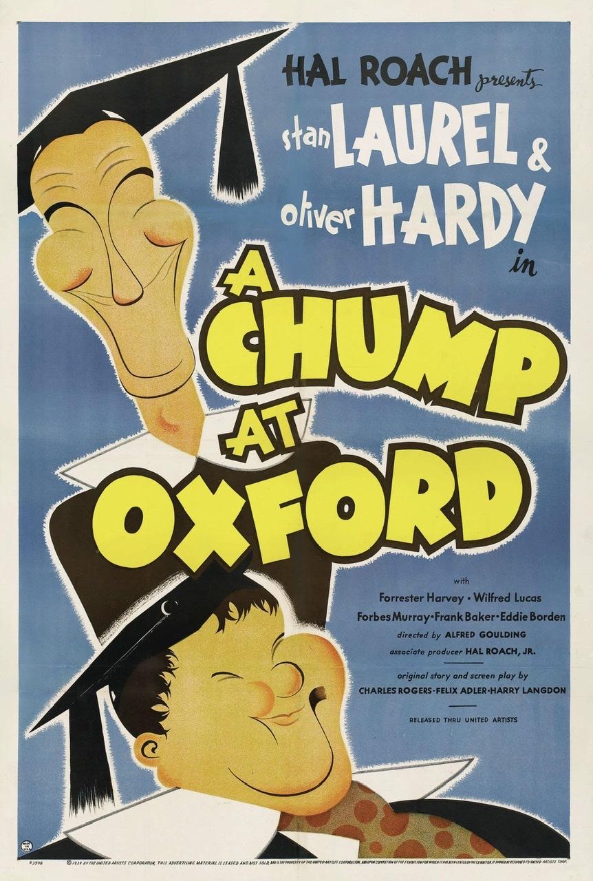 A Chump at Oxford poster - similar to Rocket Ship
