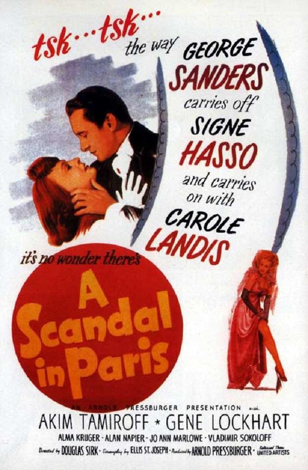 A Scandal in Paris poster - similar to Pursuit to Algiers