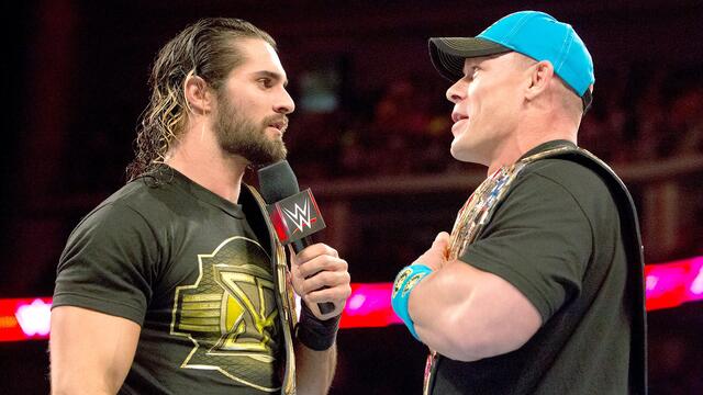 John Cena's message to Seth Rollins background