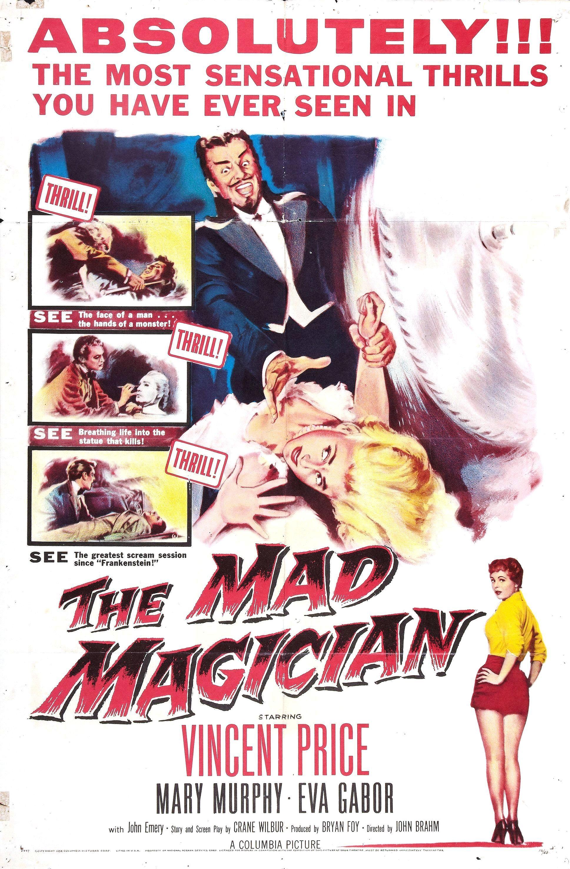 The Mad Magician poster - similar to Split Second