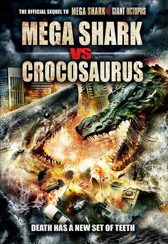 Mega Shark vs. Crocosaurus poster - similar to Psycho Cop