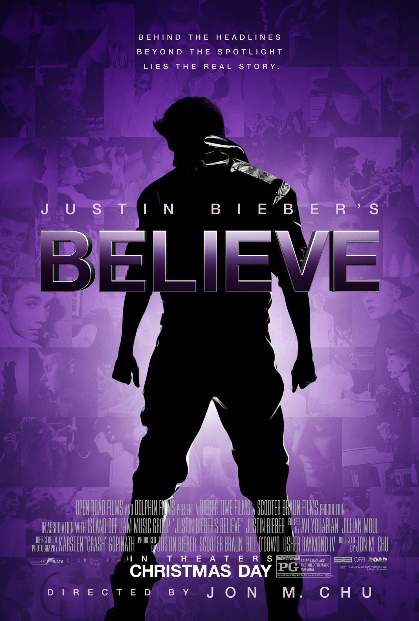 Justin Bieber's Believe poster - similar to The Voice UK