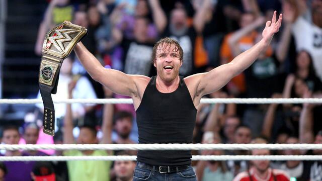 Dean Ambrose wins the WWE World Heavyweight Title at WWE Money in the Bank