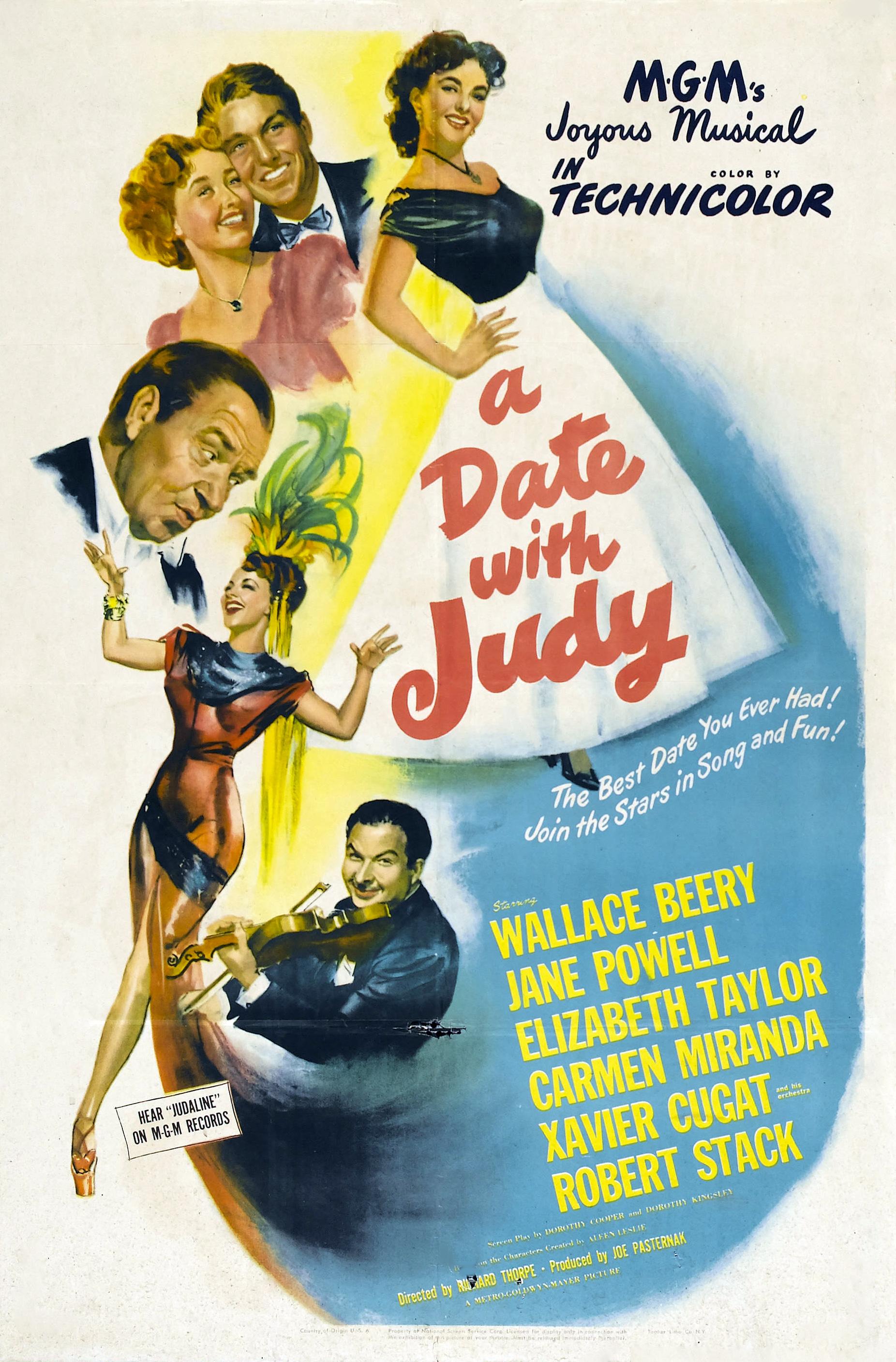 A Date with Judy poster - similar to Hit the Deck