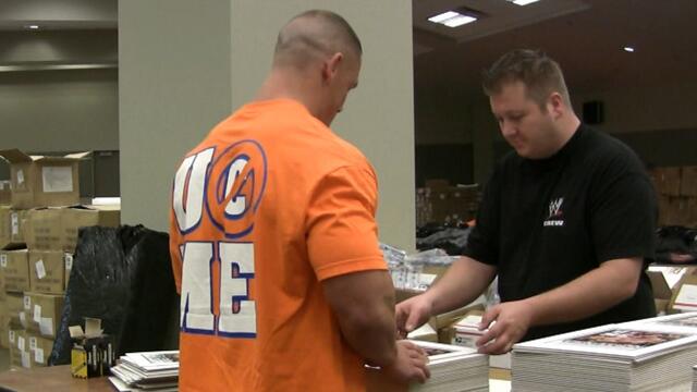 WWE Network: John Cena autographs 3,000 photos for fans