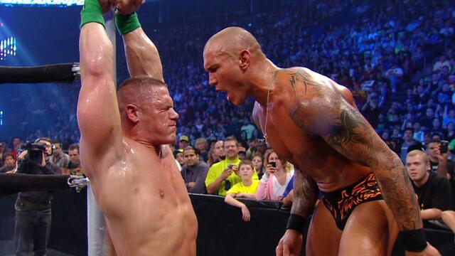 WWE Network: John Cena vs. Randy Orton - "I Quit" WWE Title Match: WWE Breaking Point 2009 background