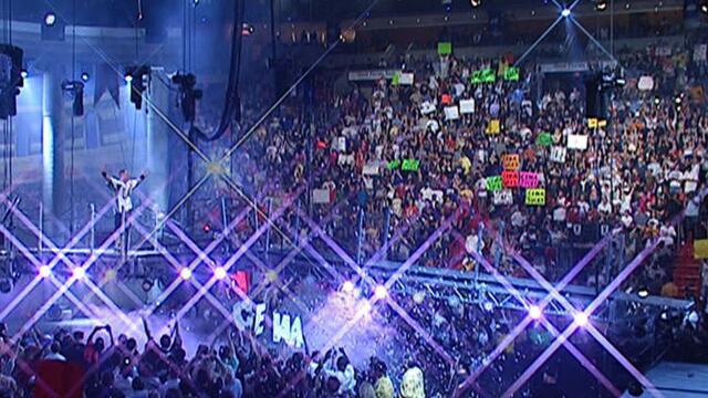 John Cena lands via spaceship: Royal Rumble 2006 background