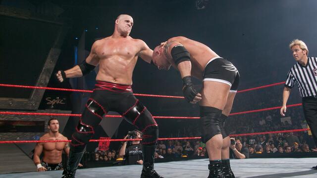 WWE Network: Goldberg vs. Kane - Lumberjack Match: Raw, Dec. 8, 2003 background