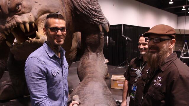 Corey Graves checks out a Roxy the Rancor replica at Star Wars Celebration (WWE Network Exclusive)