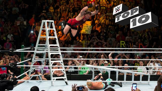 Money in the Bank ladder leaps - WWE Top 10, June 10, 2017