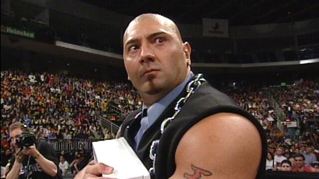 Batista makes his WWE debut on SmackDown background