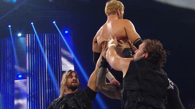 The Shield Triple Powerbombs Christian: SmackDown: June 21, 2013 (WWE Network Exclusive) background