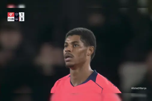 [Goal] Yamal crosses, Rashford arrives at the far post and blasts home