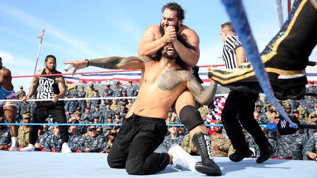 The Usos & The New Day vs. Chad Gable, Shelton Benjamin, Aiden English & Rusev - Eight-Man Tag Team Match: WWE Tribute to the Troops 2017