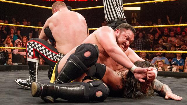 Sami Zayn vs. Baron Corbin vs. Samoa Joe - NXT Title No. 1 Contender's Match: WWE NXT, Jan. 27, 2016 background