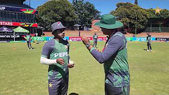 A fun activity before training session involving hitting the stumps - check out who wins 🎯