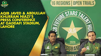 Aqib Javed and Abdullah Khurram Niazi's Press Conference At Gaddafi Stadium, Lahore