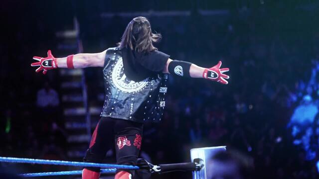 AJ Styles battles Shinsuke Nakamura in a dream match at WrestleMania background