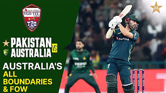 Australia's All Boundaries & FOW | Pakistan vs Australia | Match 01 | T20I Series 2026 | PCB | MJ1K background