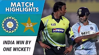 Ind vs Pak Last Ball Finish | India Win by 1 Wicket! | Sachin & Harbhajan Seal Historic Chase