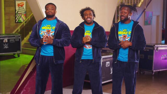 The New Day "audition" for the Nickelodeon Kids' Choice Awards background