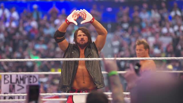 WWE champion AJ Styles is ready to face Shinsuke Nakamura this Sunday at WrestleMania background