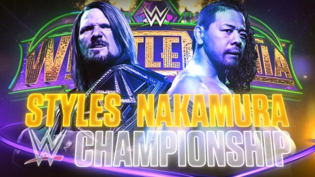 AJ Styles engages Shinsuke Nakamura in a dream match at WrestleMania this Sunday background