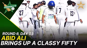 Pure Class, Abid Ali Brings Up A 50 | KRL Vs SNGPL | President Trophy | 2025-26 | Day3 | PCB | M2Y1H