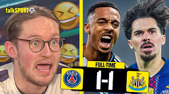 HILARIOUS Newcastle Fan REACTS to Champions League draw with PSG!