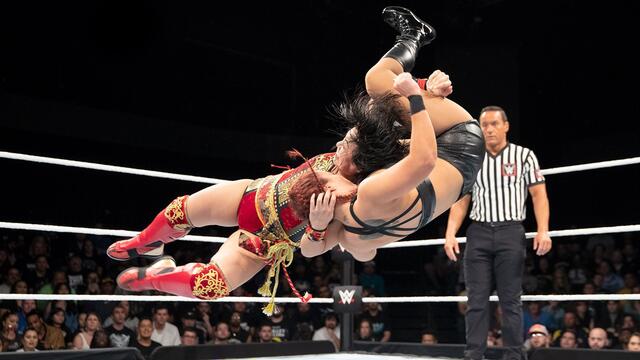 Meiko Satomura vs. Killer Kelly - First-Round Match: Mae Young Classic, Sept. 5, 2018 background