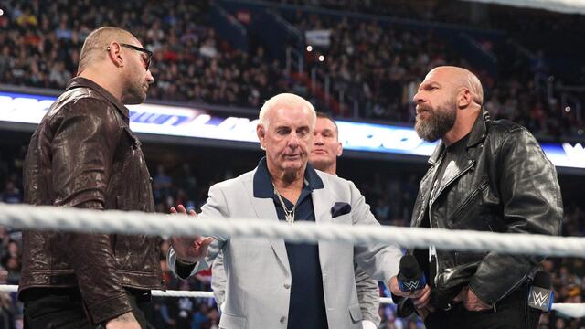Batista takes a dig at Triple H during Evolution's reunion: SmackDown 1000, Oct. 16, 2018