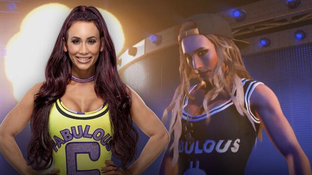 Carmella attempts Undertaker's entrance in WWE 2K19 background