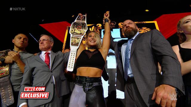 Witness the post-show celebration of new NXT UK Women's Champion Rhea Ripley: WWE.com Exclusive, Nov. 28, 2018