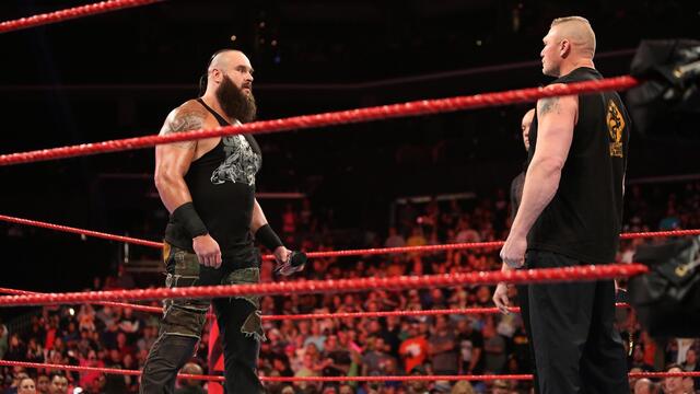 Braun Strowman and Brock Lesnar throw down before WWE Crown Jewel: Raw, Oct. 29, 2018