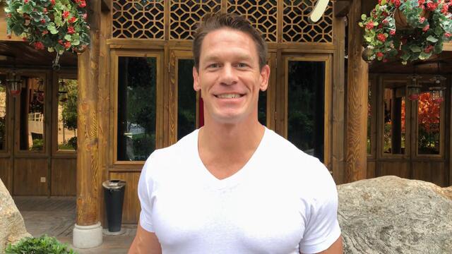 John Cena in China: "In a Fun Place" backdrop