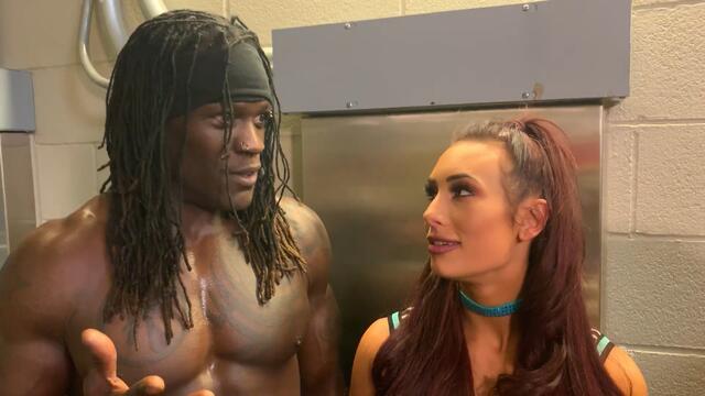 Carmella & R-Truth's "chemistry" got them to the Mixed Match Challenge Finals backdrop