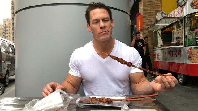 John Cena in China: Fine dining from mobile food carts
