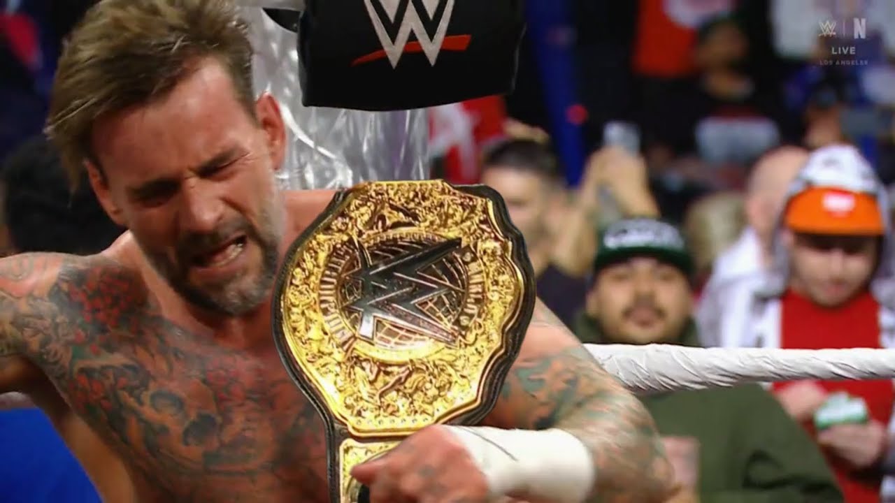 WWE 13 March 2025 CM Punk Wins World Heavyweight Championship On Raw Before WrestleMania backdrop