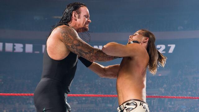 The Undertaker and Shawn Michaels kick off the Royal Rumble Match: Royal Rumble 2008 background