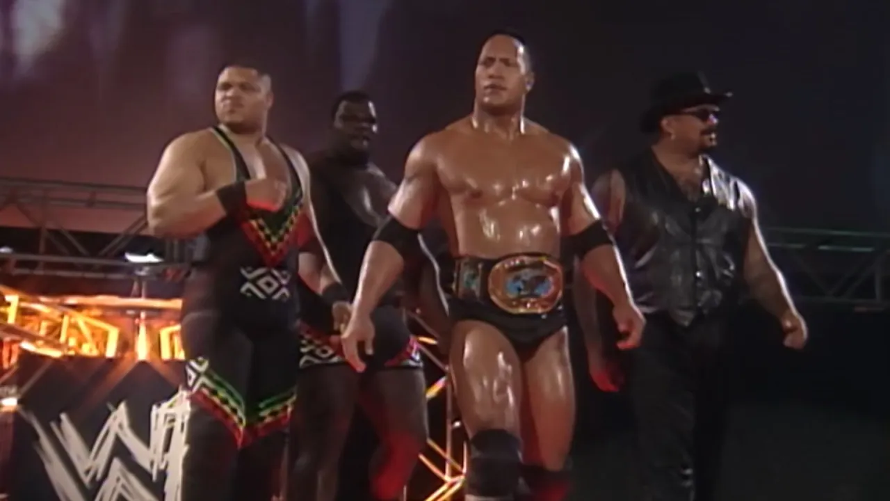 The Rock Recruits Owen Hart As The Newest Member of Nation of Domination - RAW IS WAR! background