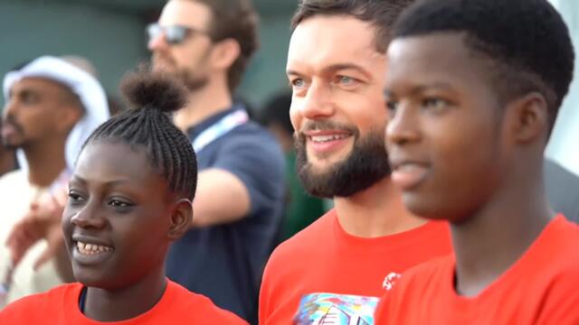 Finn Bálor spends time with athletes at the Special Olympics World Summer Games