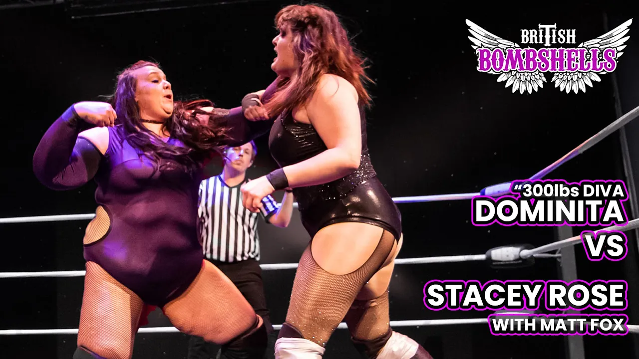 The 300lbs Diva Dominita Vs Stacey Rose (With Matt Fox) | Full Match British Women's Wrestling