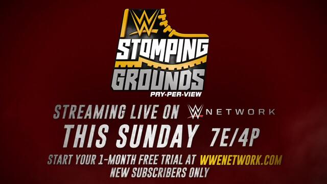 WWE Stomping Grounds – this Sunday on WWE Network background