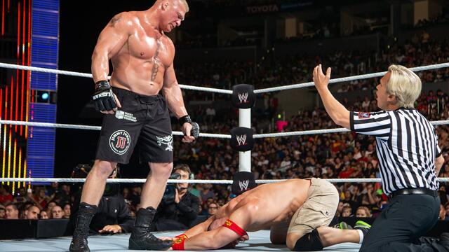 The night Brock destroyed John Cena background