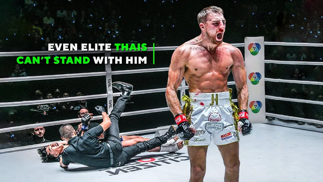 Lethal Elbows! Brilliant Muay Thai KO Master... Moves to MMA - Jonathan Haggerty background