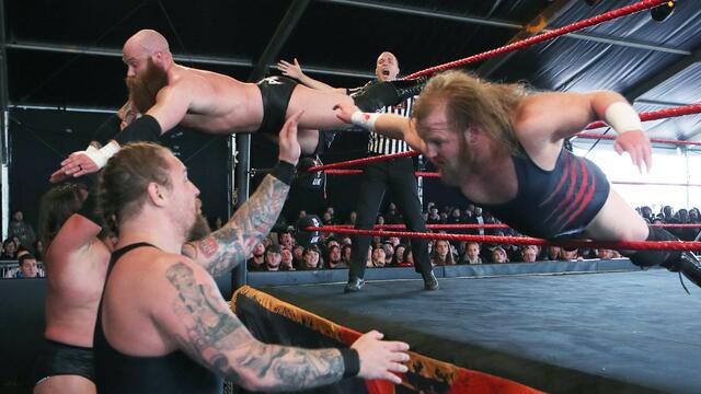 “Bomber” Dave Mastiff & The Hunt battle Gallus: NXT UK highlights, July 10, 2019 background